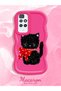 Redmi 10 2022 Compatible Case Camera Protector Red Silicone Couple Phone Case Cat Pattern - 2