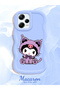 Redmi Note 12 Pro 5g Compatible Case with Camera Protector Blue Silicone Couple Phone Case Kuromi Pattern - 2