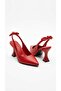 Royele Women's Heeled Shoes Goblet Heel Bowknot Pointed Toe Slingback Open Back Classic Office Stylish - 6