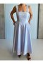 Waist Flounce Poplin Midi Dress - 4