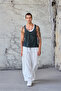 Men's Loose Baggy Shalwar Trousers with Stitching Detail - 5