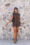 Brown Modal Elastic Backless Jumpsuit - 2