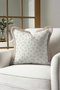 Elegant Floral Motif Vintage Fringed Pillowcase - Pastoral Blue Ecru Mink Tassel Throw Pillow Cover - 3