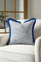 Polka Dot Geometric Fringe Pillowcase - Elegant Speckled Navy Blue Navy Blue Tassel Throw Pillow Cover - 3