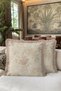 Floral Pattern Vintage Elegant Fringed Pillowcase - Romantic Cream Beige Mink Tassel Throw Pillow Cover - 3