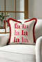 Stylish Lettering Pop Art Fringed Pillowcase - Typographic Romantic Pink Burgundy Tassel Throw Pillow Cover - 2