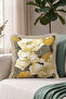 Floral Pattern Beige Fringed Pillowcase-Elegant Floral Modern Mustard Gray Mink Tassel Throw Pillow Cover - 6