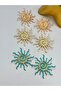 Sun Earrings (Brass Plated) Blue