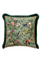 Flower Bird Patterned Spring Garden Fringed Pillowcase-Natural Figured Bohemian Black Tassel Throw Pillow Cover - 3