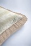 Vintage Damask Motif Fringed Pillowcase - Avant-Garde Floral Cream Mink Tassel Throw Pillow Cover - 8