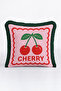 Cherry Themed Pop Art Retro Fringed Pillowcase-Fruit Figured Bohemian Pink Tassel Throw Pillow Cover - 6