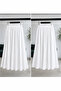 Women's White Aerobin Skirt with Elastic Waist and Pockets - 2