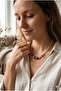 Handmade Lilac Color Glass Bead Detailed Special Design Necklace