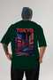 Tokyo Japan Green Oversize Country City Back Printed Unisex T-Shirt 100% Cotton Premium - 2