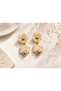 Ladybug Detailed Cream Flower Xuping Dangle Women's Earrings