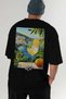 Amalfi Italy 5 Black Oversize Country City Back Printed Unisex T-Shirt 100% Cotton Premium - 7