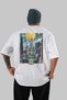 New York Usa 2 White Oversize Country City Back Printed Unisex T-Shirt 100% Cotton Premium - 2