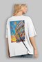 Colosseum Italy 4 White Oversize Country City Back Printed Unisex T-Shirt 100% Cotton Premium - 3