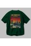 San Francisco California Green Oversize Country City Back Printed Unisex T-Shirt 100% Cotton Premium - 3