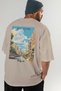 Barcelona Spain 2 Beige Oversize Country City Back Printed Unisex T-Shirt 100% Cotton Premium - 7