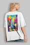 New York White Oversize Country City Back Printed Unisex T-Shirt 100% Cotton Premium - 3