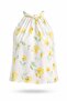 Yellow Patterned Halter Neck Blouse 17762