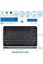 Ultra-Slim Bluetooth Keyboard, 25cm Wireless, 200g Lightweight, Silent Keys, 40-Hour Battery Life, Black with Mouse - 5