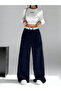 Navy Blue Contrast Waistband Oversized Joggers - 5