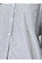 White Longline Striped Oversized Shirt - 4