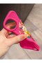 iPhone 16 Pro Max Compatible Case with Camera Protection Red Silicone Couple Phone Case with Floral Pattern - 3