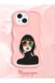 iPhone 14 Plus Compatible Case Camera Protector Pink Silicone Couple Phone Case Girl Pattern - 2