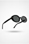 Velora Black Oval Sunglasses Uv400 Protected Retro Y2K Stylish Minimal Design Unisex Model - 5