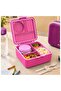 - 3/4-Compartment Candies Lunch Box With Insulated Food Jar - Dark Pink - 3