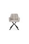 CORINA DINING CHAIR - BEIGE BLACK - 7