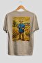 Vincent Van Gogh Oversize Back Printed Beige T-Shirt Unisex 100% Cotton Premium Design Streetwear