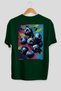 Blueberry Oversize Back Printed Green T-Shirt Unisex 100% Cotton Premium Design Streetwear