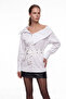 Belted Gold Buttoned Long Sleeve Satin Shirt - 3