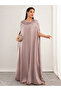 Women'S Embellished Round Neck Batwing Sleeve Maxi Dress