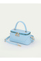 Women's Box Model Leather Handle Zippered Crossbody Handbag and Shoulder Bag - 4