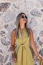 Olive Low-Cut Zippered Jumpsuit - 4