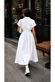Women's Poplin Shirt Dress with Belt - 2