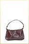 Bellis Staple Detailed Baguette Hand and Shoulder Bag - Burgundy
