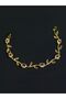 316L Steel Gold Color Pink Stone Ivy Bracelet 18cm - 2
