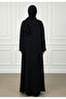 Elegant Black Beaded Abaya-898 - 4