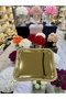 Single Gold Metal Gold Plated Square Stone Tea and Coffee Presentation Tray 6 Pieces - 3