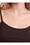 Brown U-Neck Women's Underwear Undershirt - 3