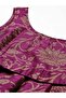 Jacquard Floral Print Self Belt Maxi Dress - 2