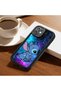 Samsung Galaxy A72 Compatible Black Cartoon Pattern Camera Protective Case Silicone Couple Phone Case - 7