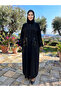 Standard Ferace with Zippered Cuffs and Pockets, with Sequin Detail, Loose Cut, Can Be Weared in Sizes 40-48. - 5