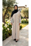 Standard Ferace with Zippered Cuffs and Pockets, with Sequin Detail, Loose Cut, Can Be Weared in Sizes 40-48. - 5